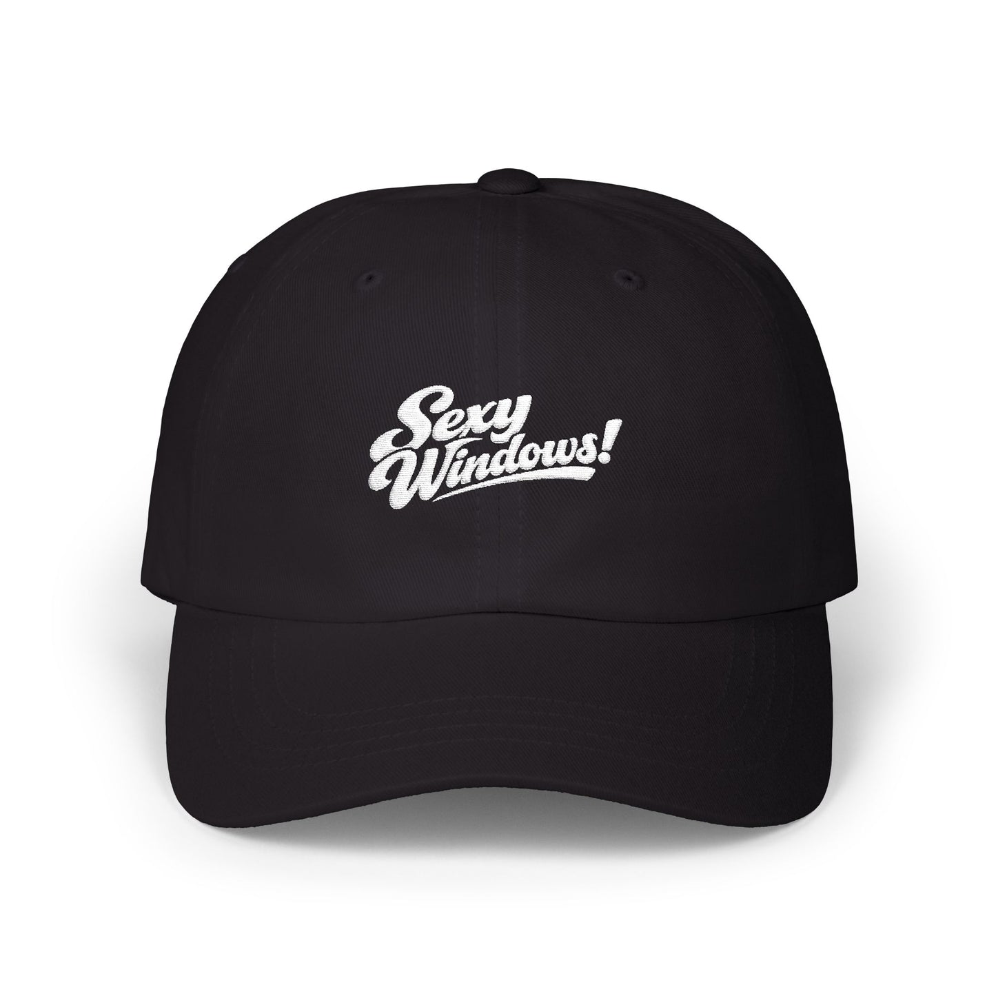 Sexy Windows! Crew Cap | White Embroidered