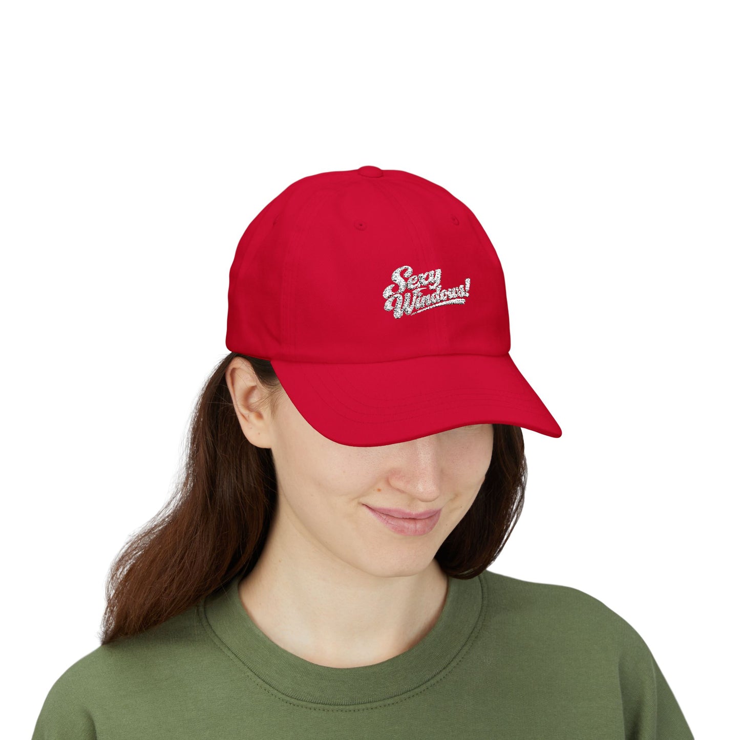 Sexy Windows! Crew Cap | White Embroidered