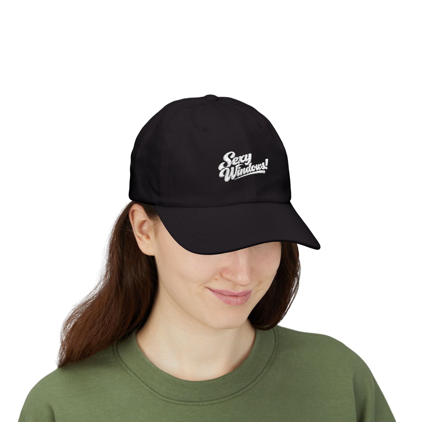 Sexy Windows! Crew Cap | White Embroidered
