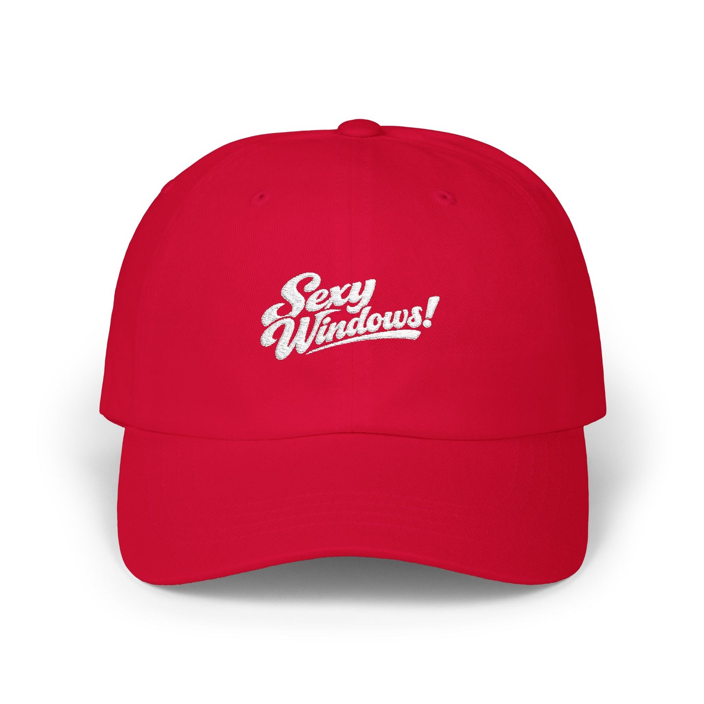 Sexy Windows! Crew Cap | White Embroidered